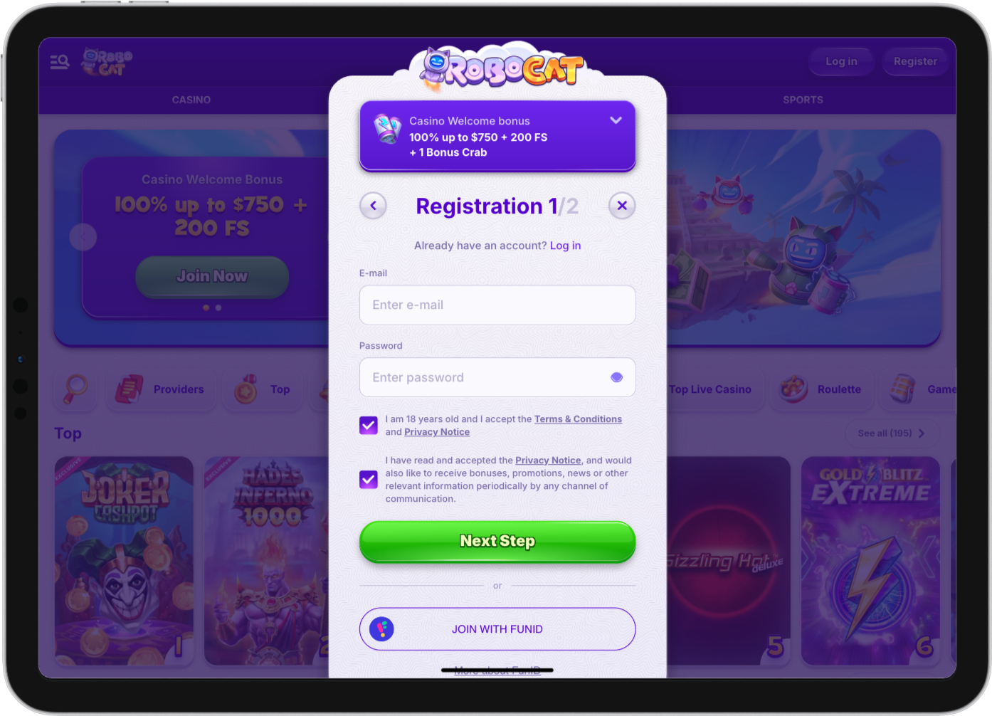 robocat casino online